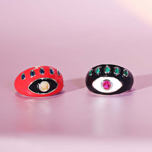Evil Eye Signet Ring